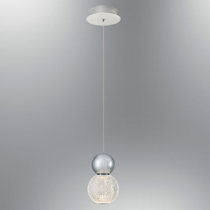LED Lustr na lanku CREMONA LED/5W/230V 3000K matný chrom