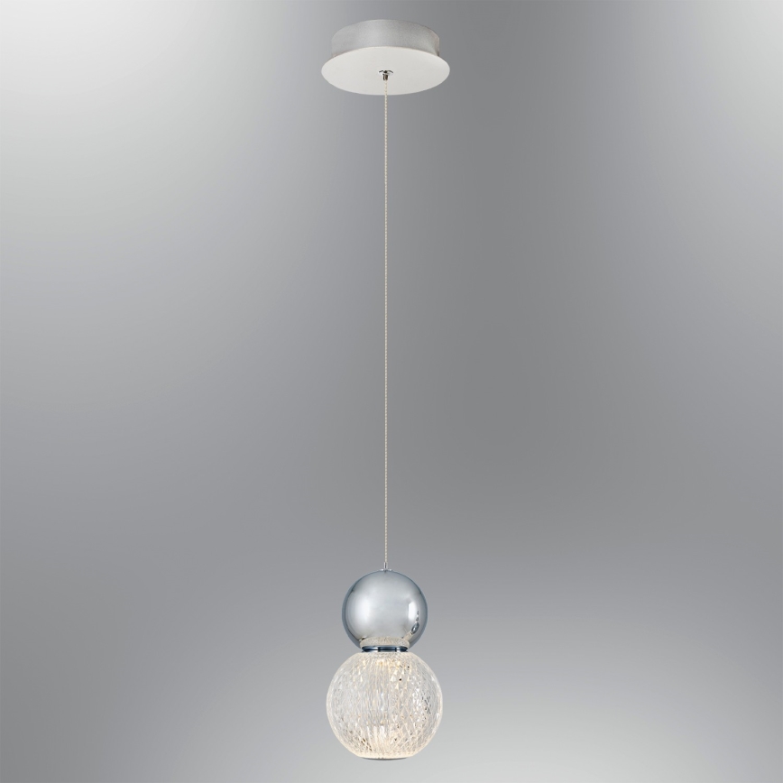 LED Lustr na lanku CREMONA LED/5W/230V 3000K matný chrom