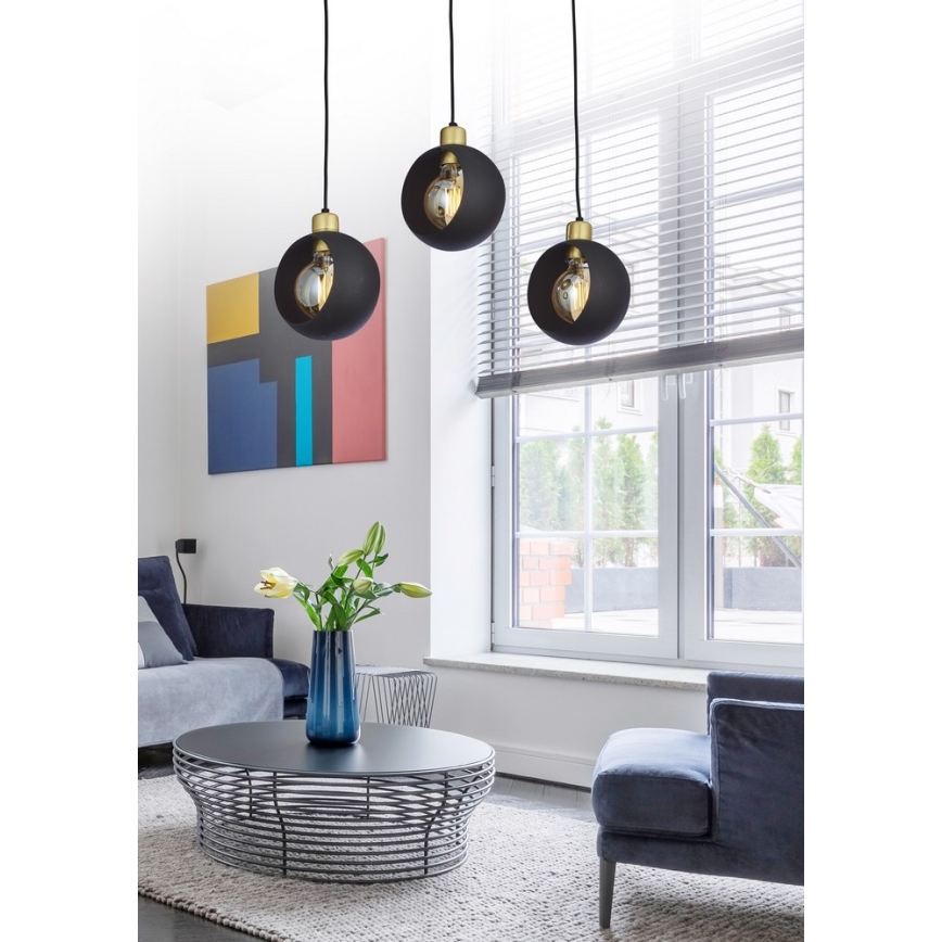 LED Lustr na lanku CUBUS 3xE27/60W/230V