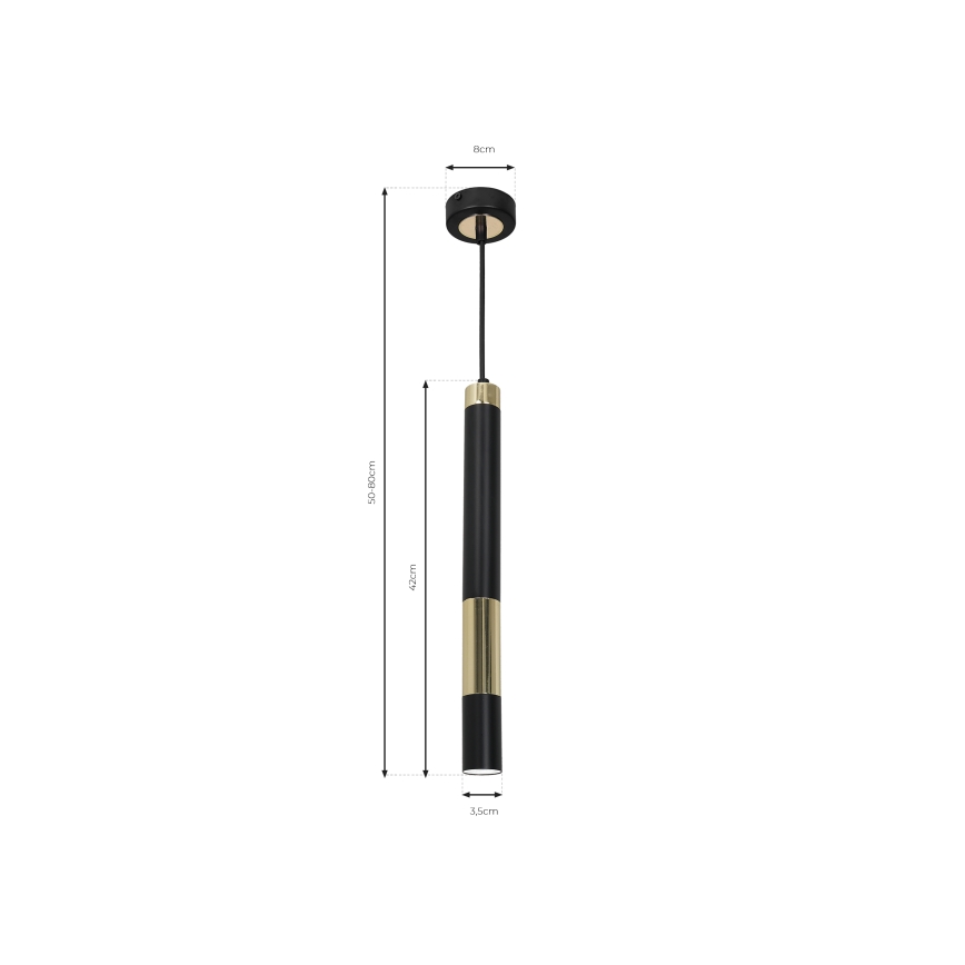 LED Lustr na lanku DALLAS 1xGU10/3W/230V