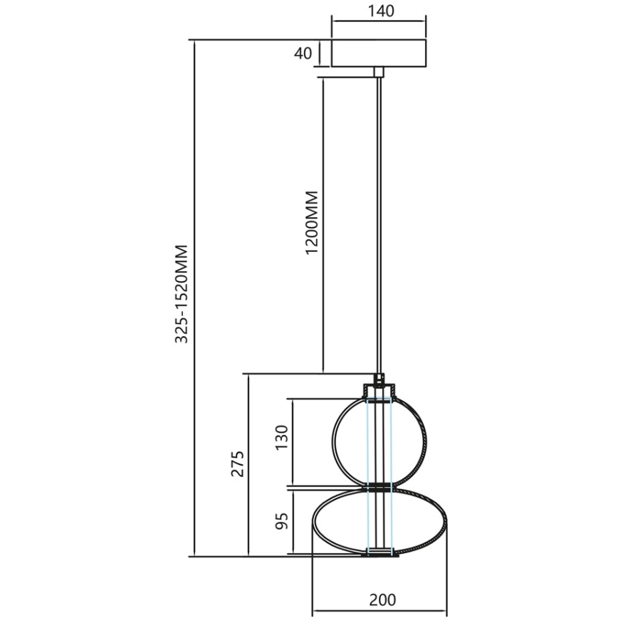 LED Lustr na lanku DAPHNE LED/12W/230V šedá