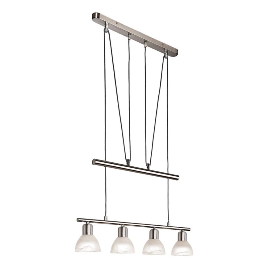LED Lustr na lanku DAYTONA 4xE14/5W/230V 3000K lesklý chrom