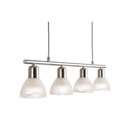 LED Lustr na lanku DAYTONA 4xE14/5W/230V 3000K lesklý chrom