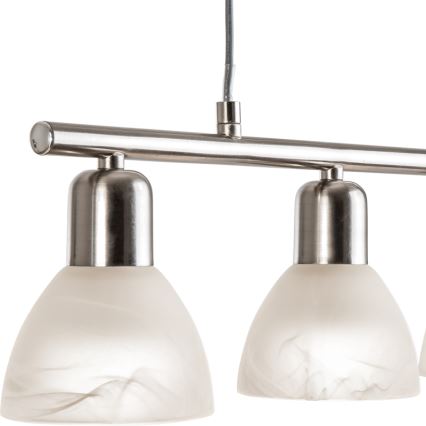 LED Lustr na lanku DAYTONA 4xE14/5W/230V 3000K lesklý chrom