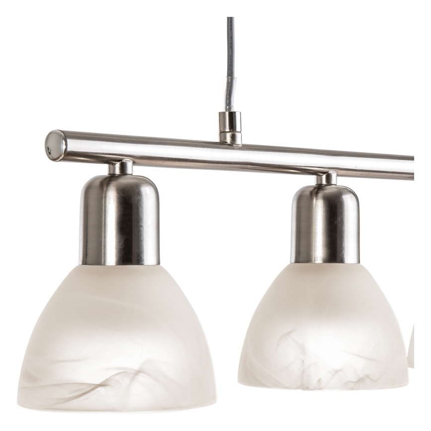 LED Lustr na lanku DAYTONA 4xE14/5W/230V 3000K lesklý chrom