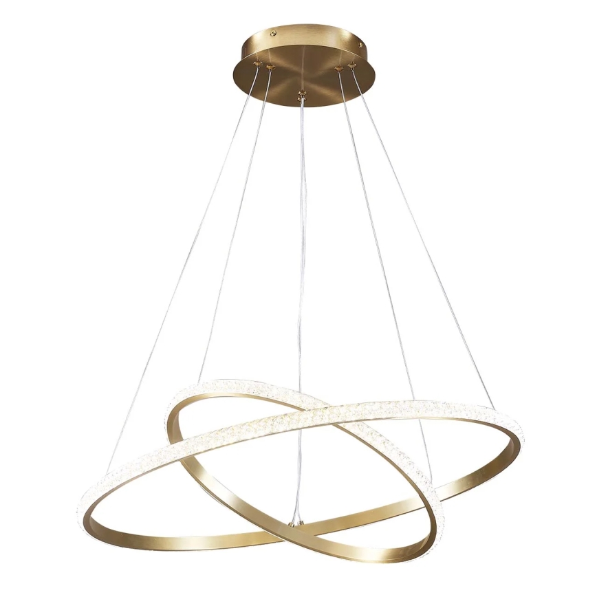 LED Lustr na lanku DIANA LED/44W/230V 4000K pr. 59 cm zlatá