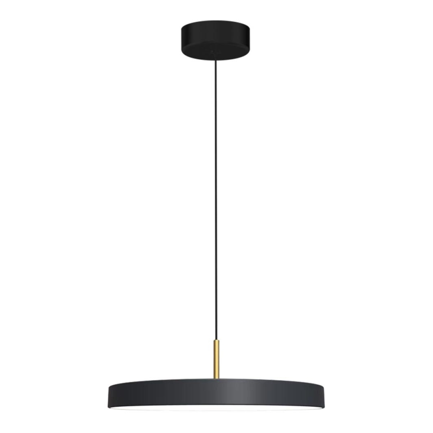 LED Lustr na lanku DISC LED/38W/230V pr. 45 cm černá