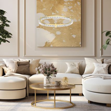 LED Lustr na lanku ELEGANCE LED/36W/230V pr. 60 cm zlatá