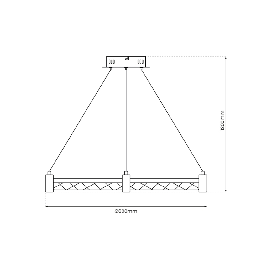 LED Lustr na lanku ELEGANCE LED/36W/230V pr. 60 cm zlatá