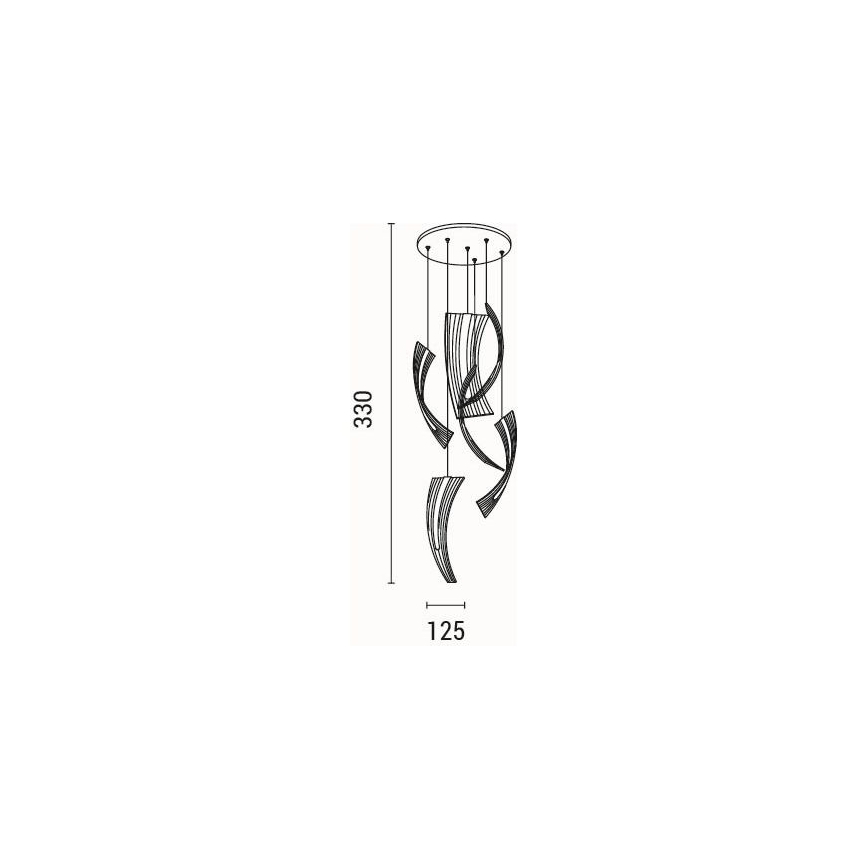 LED Lustr na lanku FIRENZE 6xLED/10W/230V 3000K