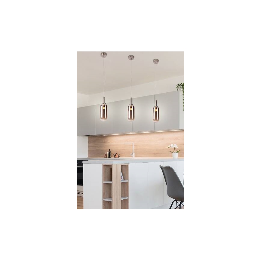 LED Lustr na lanku FIUGGI LED/6W/230V šedá