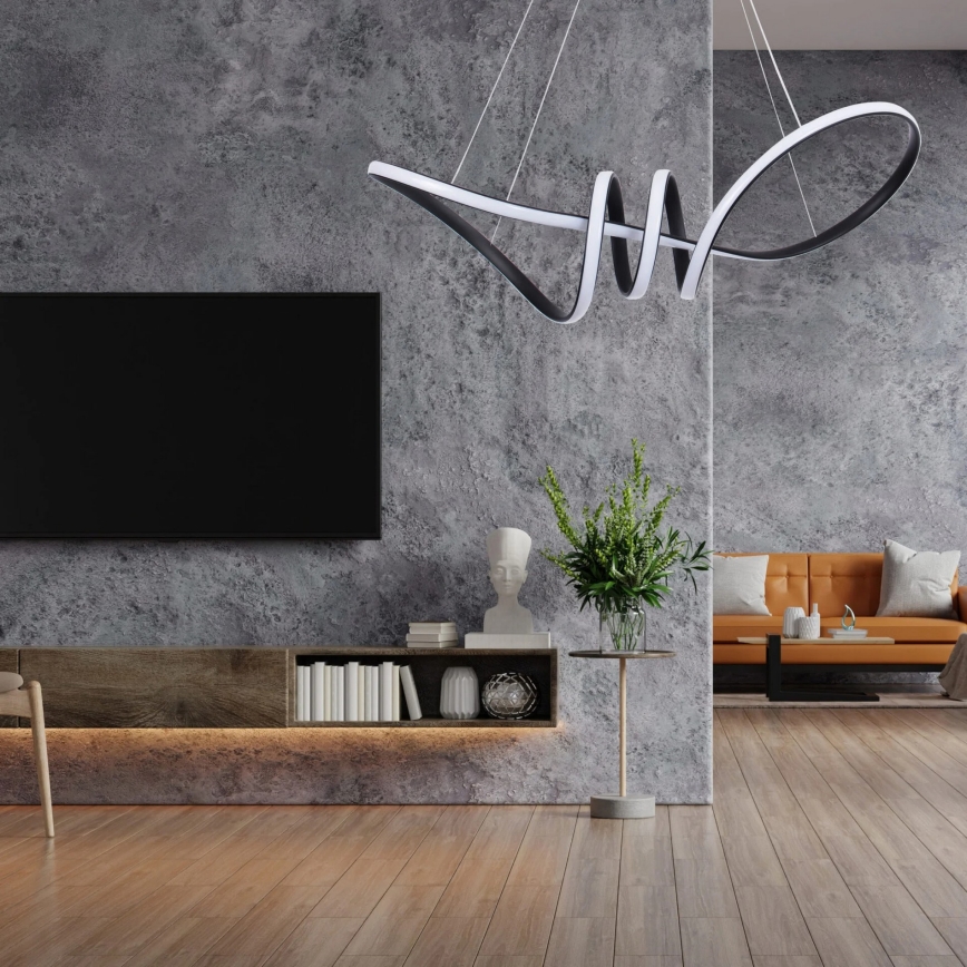 LED Lustr na lanku FLAVIA LED/44W/230V černá
