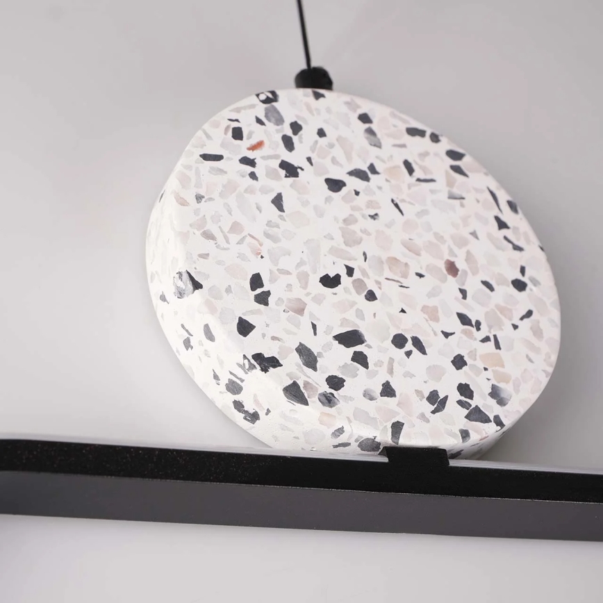 LED Lustr na lanku FLORENTYNA LED/48W/230V 4000K černá/bílá