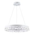 LED Lustr na lanku FROZI LED/32W/230V pr. 50 cm bílá