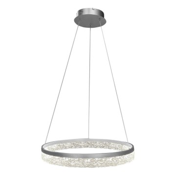 LED Lustr na lanku GALA LED/25W/230V pr. 50 cm stříbrná