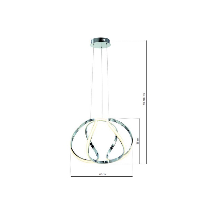 LED Lustr na lanku GLOBE 1xLED/50W/230V