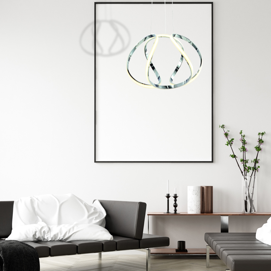 LED Lustr na lanku GLOBE LED/50W/230V