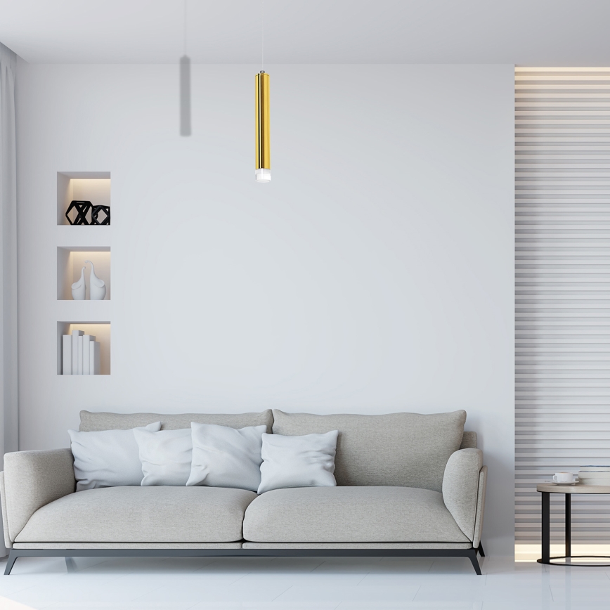 LED Lustr na lanku GOLDIE 1xLED/5W/230V zlatá