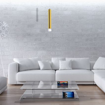 LED Lustr na lanku GOLDIE LED/5W/230V zlatá