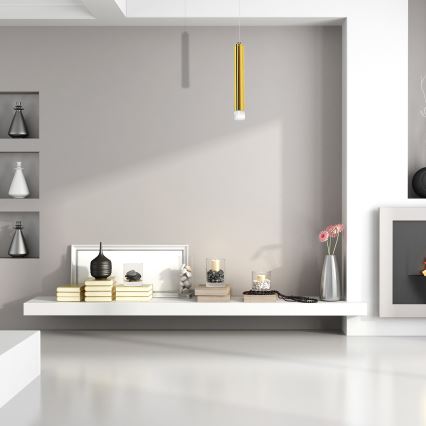 LED Lustr na lanku GOLDIE LED/5W/230V zlatá