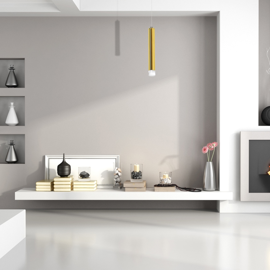 LED Lustr na lanku GOLDIE LED/5W/230V zlatá