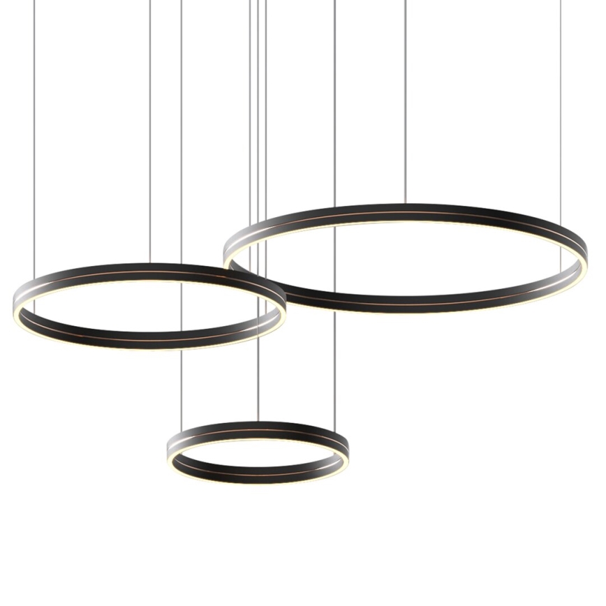LED Lustr na lanku GRAVITY LED/108W/230V černá