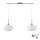 LED Lustr na lanku HARMA 2xE27/60W/230V matný chrom/bílá