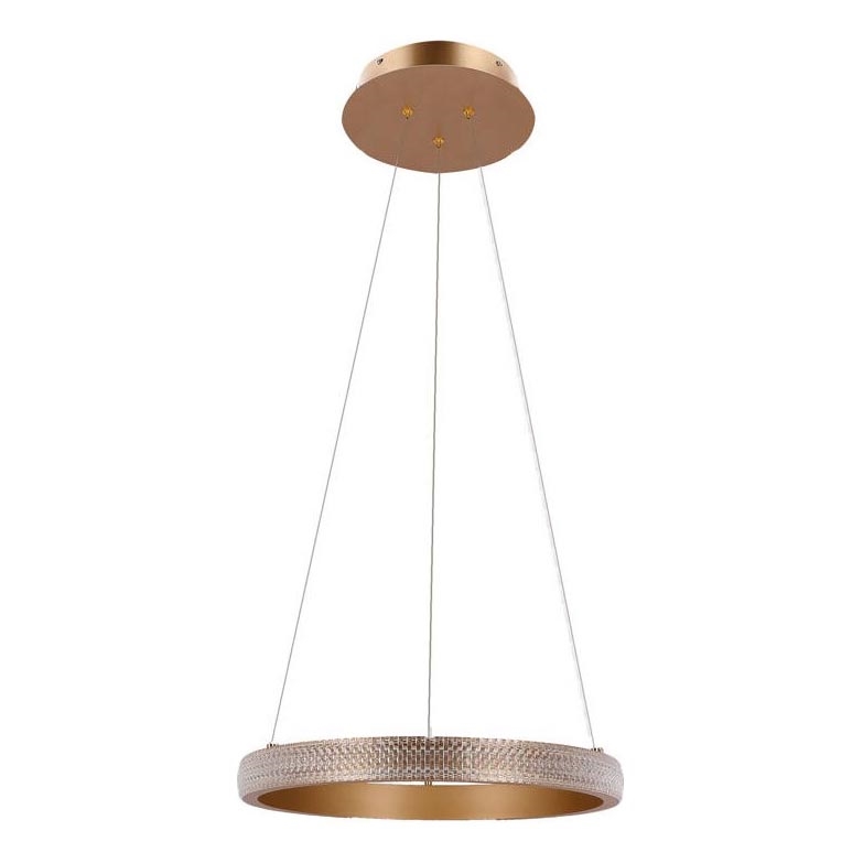 LED Lustr na lanku HASHIM LED/22W/230V pr. 40 cm měděná