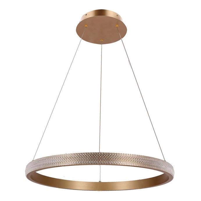 LED Lustr na lanku HASHIM LED/34W/230V pr. 60 cm měděná