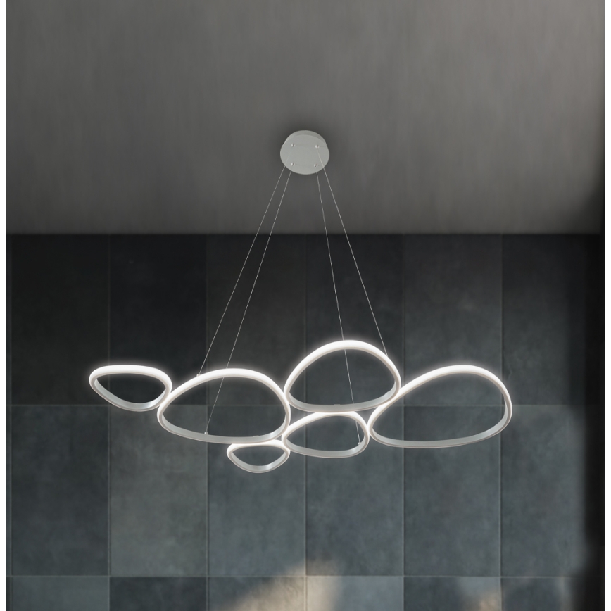 LED Lustr na lanku HELIX LED/61W/230V stříbrná