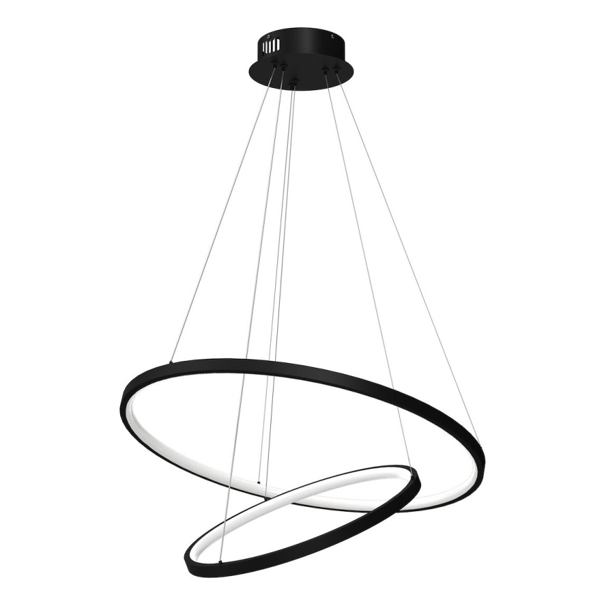 LED Lustr na lanku HOOP LED/51W/230V pr. 60 cm 4000K černá