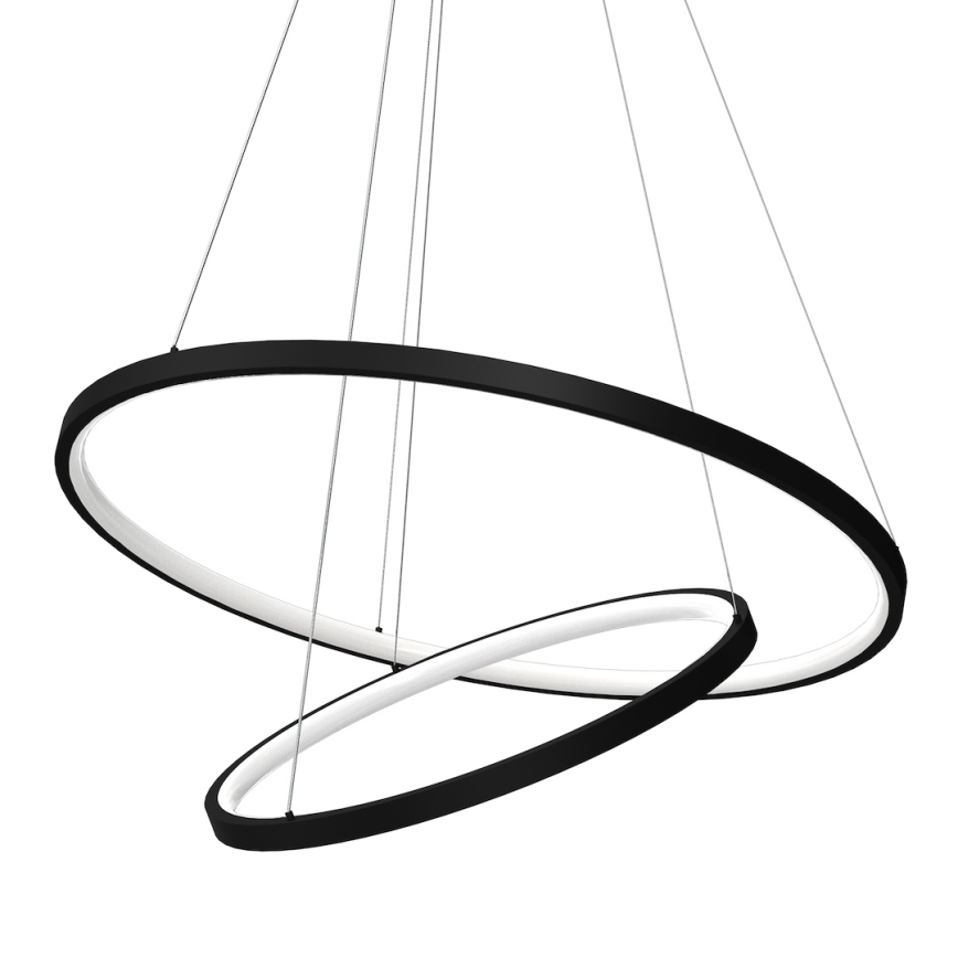 LED Lustr na lanku HOOP LED/51W/230V pr. 60 cm 4000K černá