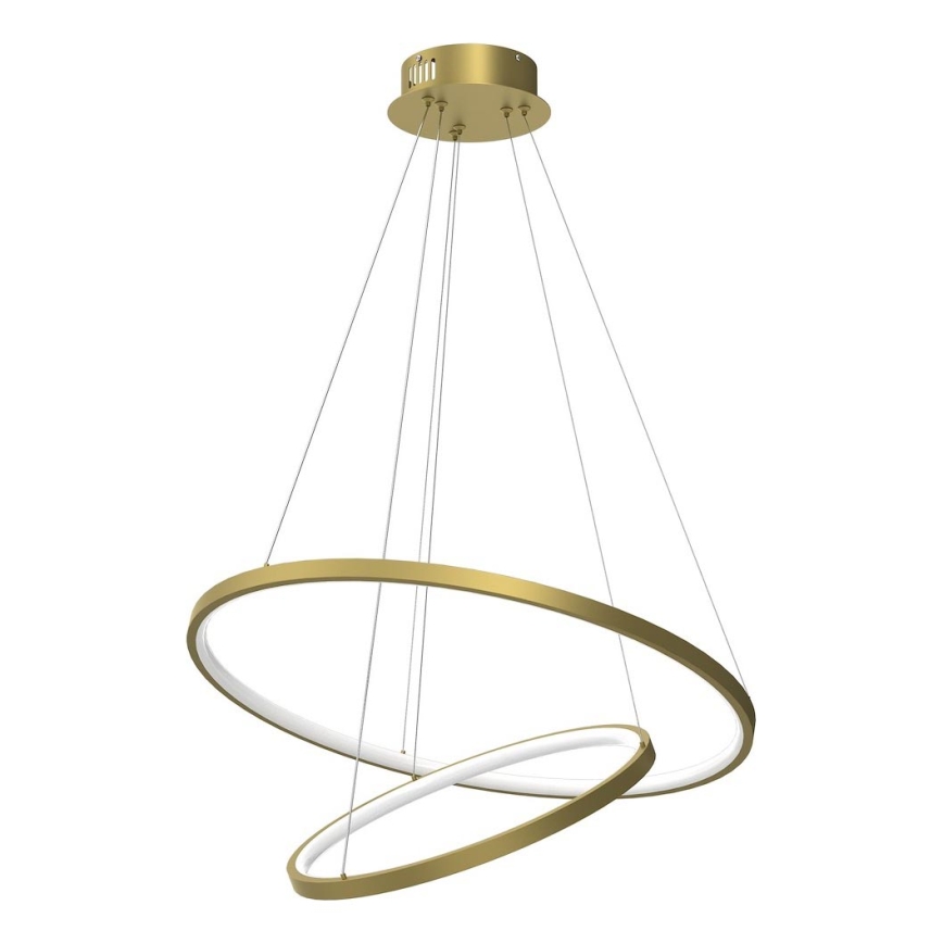 LED Lustr na lanku HOOP LED/51W/230V pr. 60 cm 4000K zlatá