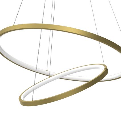 LED Lustr na lanku HOOP LED/51W/230V pr. 60 cm 4000K zlatá