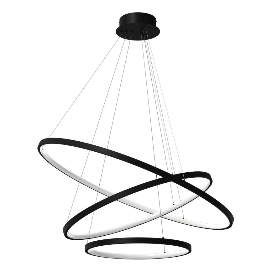 LED Lustr na lanku HOOP LED/93W/230V pr. 60 cm 4000K černá