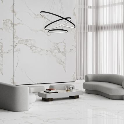 LED Lustr na lanku HOOP LED/93W/230V pr. 60 cm 4000K černá