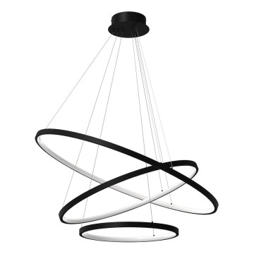 LED Lustr na lanku HOOP LED/93W/230V pr. 80 cm 4000K černá