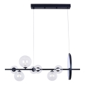 LED Lustr na lanku HYBRID LED/15W/230V + 7xG9/6W 4000K černá