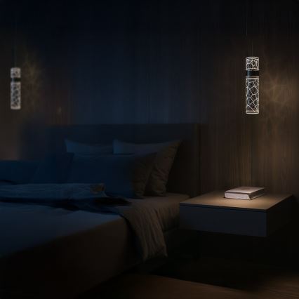 LED Lustr na lanku LAGOS LED/8W/230V zlatá