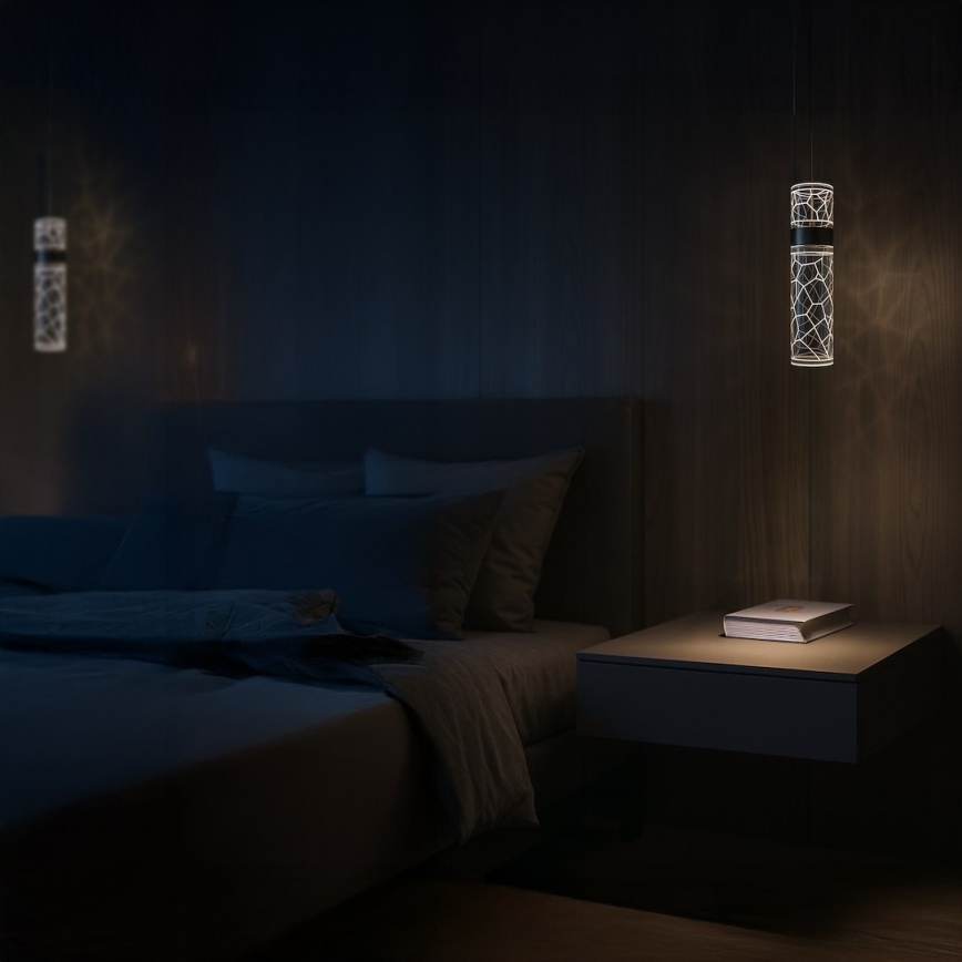 LED Lustr na lanku LAGOS LED/8W/230V zlatá