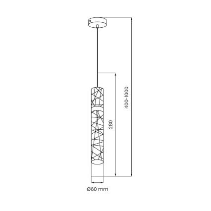 LED Lustr na lanku LAGOS LED/8W/230V zlatá