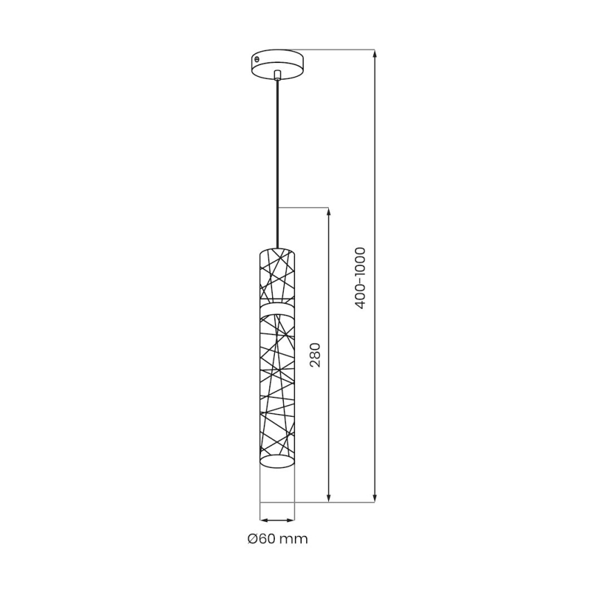 LED Lustr na lanku LAGOS LED/8W/230V zlatá