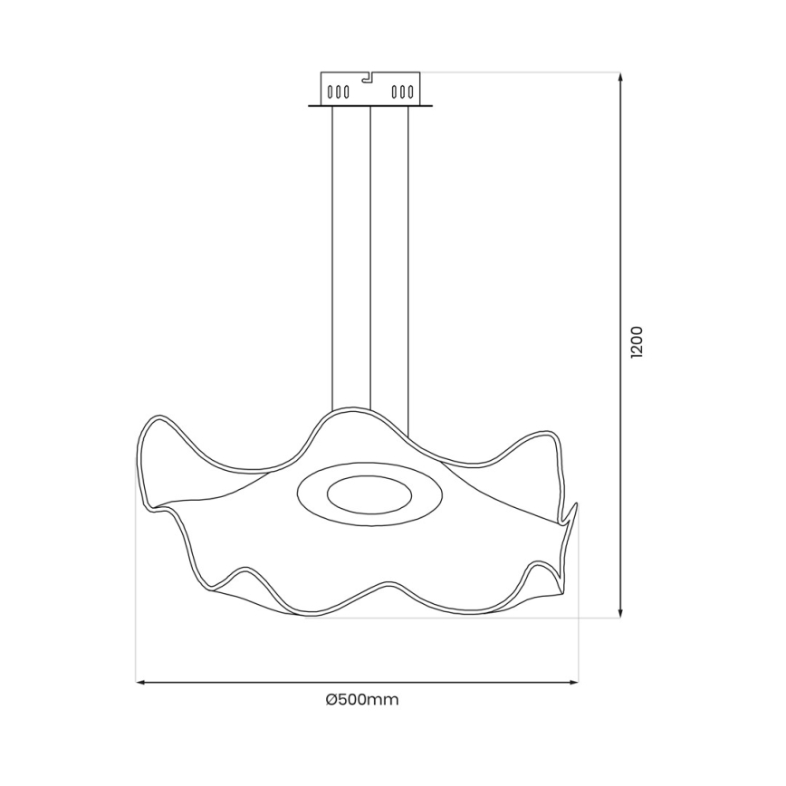LED Lustr na lanku LARGO LED/16W/230V zlatá