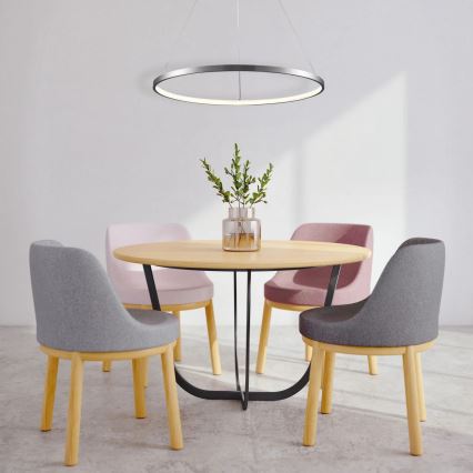 LED Lustr na lanku LEA LED/20W/230V 4000K pr. 50 cm matný chrom