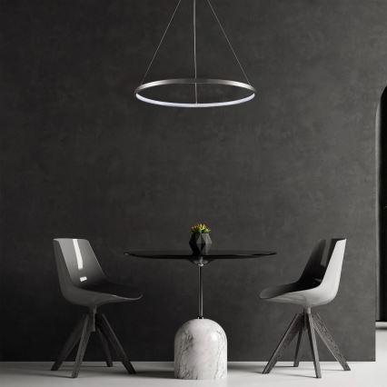 LED Lustr na lanku LEA LED/20W/230V 4000K pr. 50 cm matný chrom