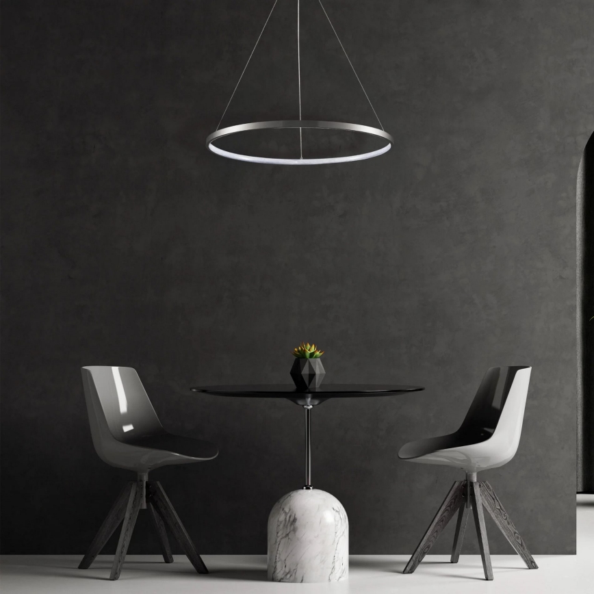 LED Lustr na lanku LEA LED/20W/230V 4000K pr. 50 cm matný chrom