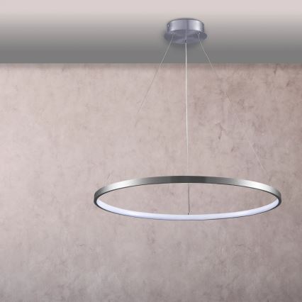 LED Lustr na lanku LEA LED/20W/230V 4000K pr. 50 cm matný chrom