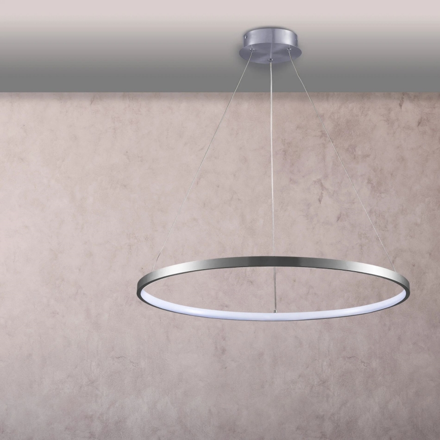 LED Lustr na lanku LEA LED/20W/230V 4000K pr. 50 cm matný chrom