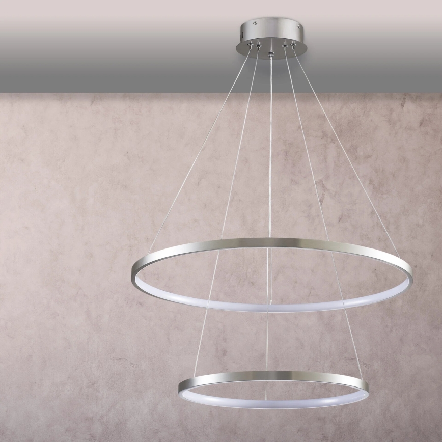 LED Lustr na lanku LEA LED/35W/230V 4000K pr. 60 cm matný chrom