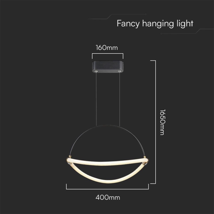 LED Lustr na lanku LED/12W/230V 3000K pr. 40 cm